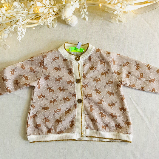 Cardigan in maglia stampata per bebe